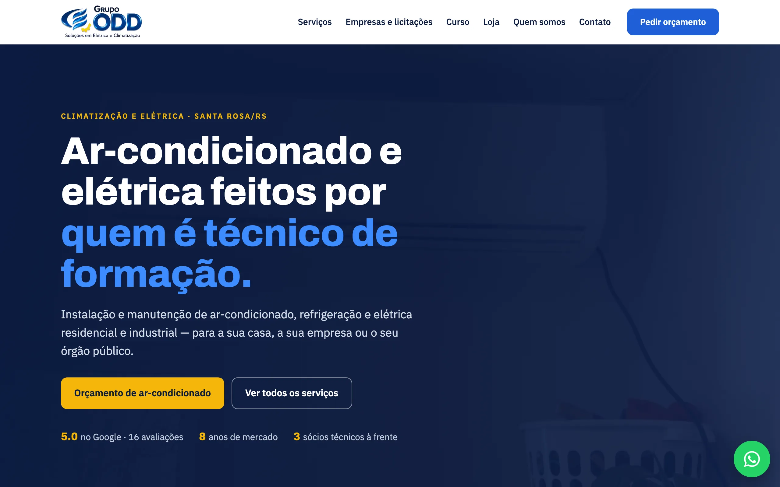 Site do Grupo ODD no computador